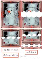 Carrot Nose Snowman Wavy Edged Side Stacker