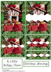 Christmas Fireplace Wavy Edge Stacker