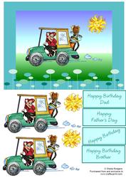 Man in Golf Cart