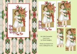 Girl with Poinsettia, Card Front
