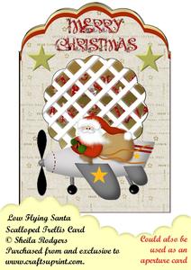 Low Flying Santa Trellis/aperture Card Kit