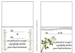 Inserts for A6 Over the Edge Wedding Acceptance Card