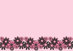 Pink Daisy Border Backing Paper