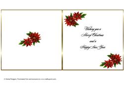 Red Poinsettia Insert
