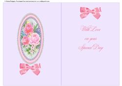 Traditional Roses on Lace Insert