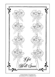 Digital Stamp - Floral Get Well Soon