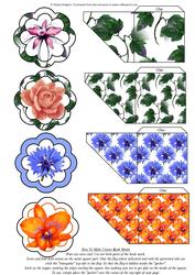 Corner Book Marks - Set of 4 Floral