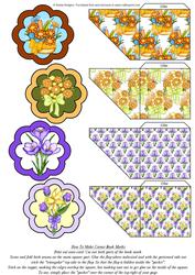 Corner Book Marks - Set of 4 Floral Number 2