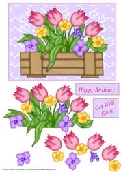 Spring Flowers Decoupage