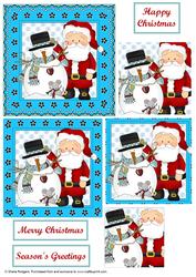 Snowman, Santa and Mouse Pyramid