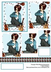 Teenager with Musical Instruments