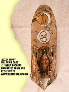 Tall Wing Card - Boxer Puppy