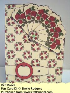 Fan Card - Red Roses