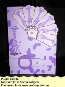Fan Card - Purple Giraffe