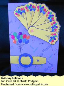 Fan Card - Birthday Balloons