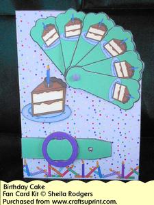 Fan Card - Birthday Cake