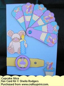 Fan Card - Cupcake Mice