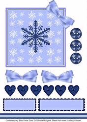Contemporary Blue Xmas Card 2