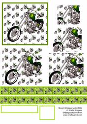 Green Chopper Motor Bike
