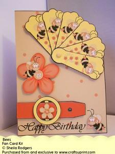 Fan Card - Bees