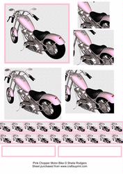 Pink Chopper Motor Bike