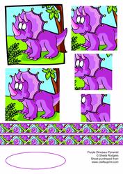 Purple Dinosaur Pyramid
