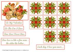 Cupid in Car Topper and Teabag Tiles