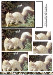 White Cat and Bird