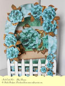 Arch Card Kit - Blue Flowers