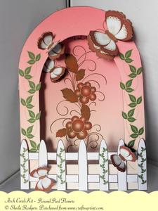 Arch Card Kit - Round Red Flowers