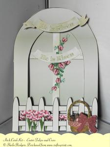 Arch Card Kit - Easter Tulips and Cross