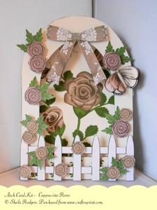 Arch Card Kit - Cappuccino Roses