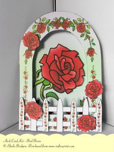 Arch Card Kit - Red Roses
