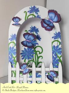 Arch Card Kit - Purple Flowers