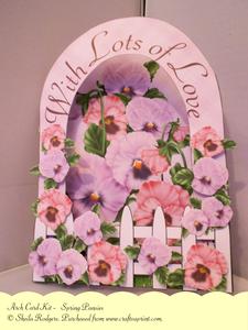 Arch Card Kit - Spring Pansies