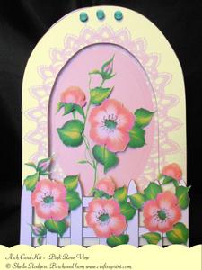 Arch Card Kit - Pink Rose Vine