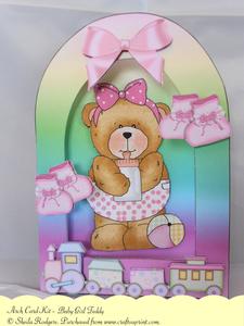 Arch Card Kit - Baby Girl Teddy