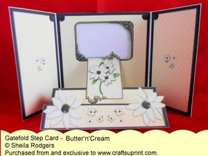Gatefold Step Card - Butter'n'cream