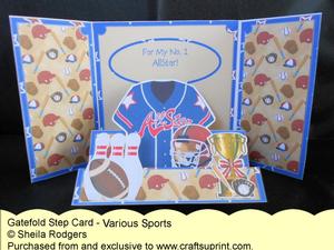 Gatefold Step Card - Various Sports