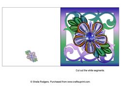 Kanzashi Flower Aperture Card 1