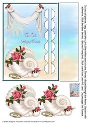 Woven Ribbon Card 2 - Beach Wedding
