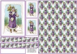 Purple Santa Quick Card