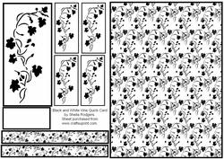 Black and White Vine Quick Card