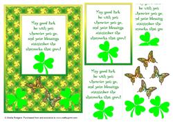 St. Patrick's Day Shamrocks and Butterflies