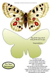 Butterfly Stand Up Card 9 - Retirement