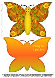 Cartoon Butterfly Stand Up Card 5