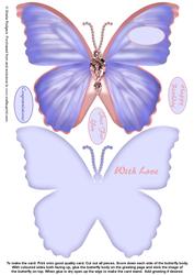 Gem Butterfly Stand Up Card 1