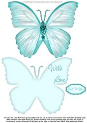 Gem Butterfly Stand Up Card 4