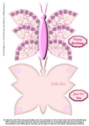 Artistic Butterfly Stand Up Card 4