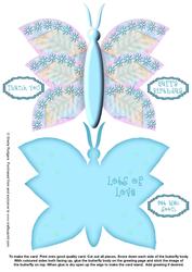Artistic Butterfly Stand Up Card 8